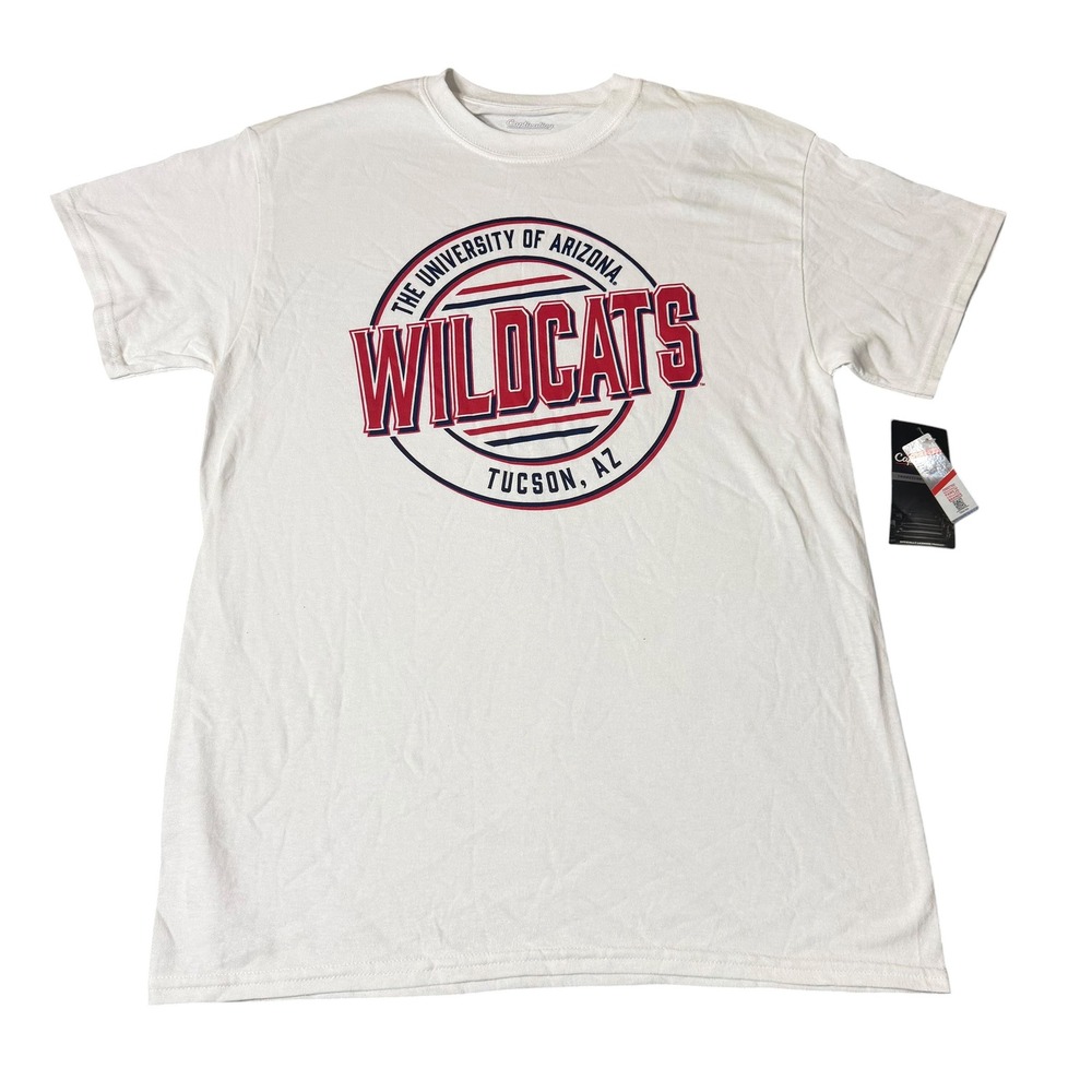 Captivating University of Arizona Wildcats Tucson AZ Graphic T-Shirt White Med